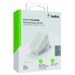 Foto: Belkin BOOST Charge 37W Duallad. USB-C 25W PD + USB-A  WCB007vfWH