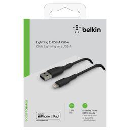 Foto: Belkin Lightning Lade/Sync Kabel 1m, PVC, schwarz, mfi zert.
