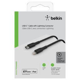 Foto: Belkin Lightning/USB-C Kabel  1m ummantelt, mfi zert., schwarz