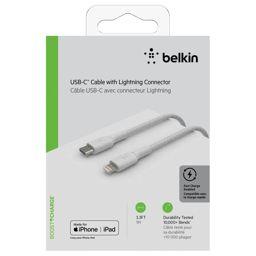 Foto: Belkin Lightning/USB-C Kabel  1m ummantelt, mfi zert., weiß