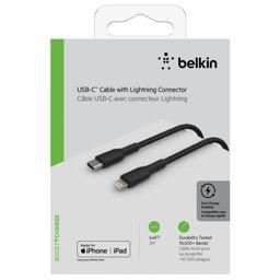 Foto: Belkin Lightning/USB-C Kabel  2m ummantelt, mfi zert., schwarz