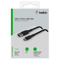 Foto: Belkin Micro-USB-Kabel ummantelt 1m schwarz          CAB007bt1MBK