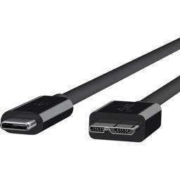 Foto: Belkin USB 3.1 SuperSpeed Kabel USB-C auf USB-micro B 1m schwarz
