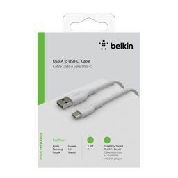 Foto: Belkin USB-C/USB-A Kabel      1m ummantelt, weiß     CAB002bt1MWH