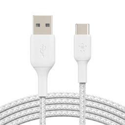 Foto: Belkin USB-C/USB-A Kabel      3m ummantelt, weiß     CAB002bt3MWH